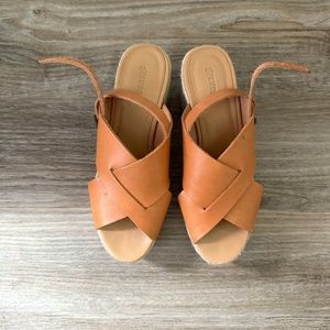Soludos Leather Espadrilles Wedge Sandal